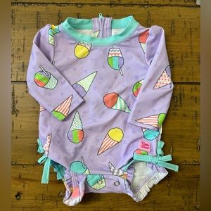 RuffleButts Long Sleeve One Piece Rash Guard